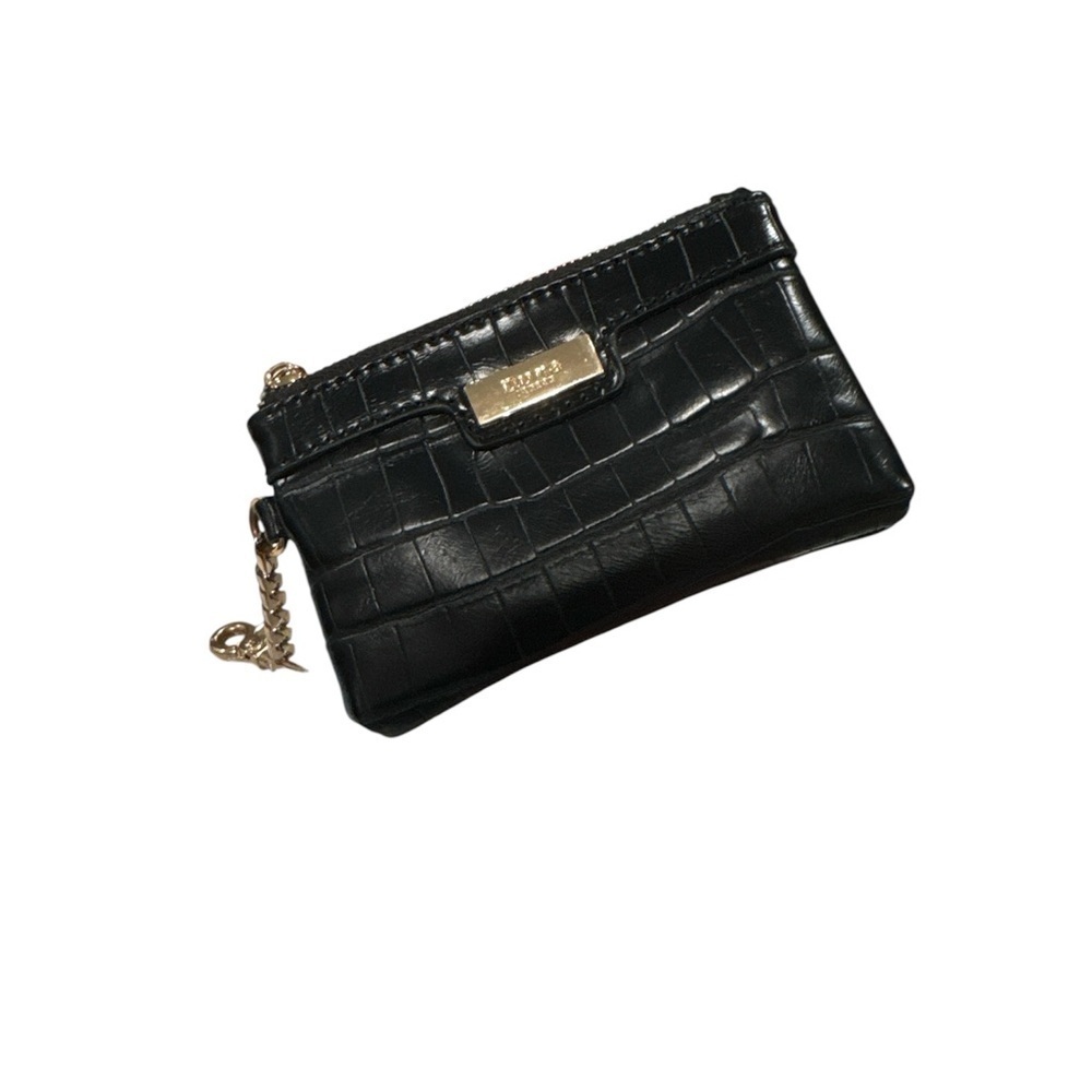 Dune London Black Mini Clutch Croc Embossed Purse